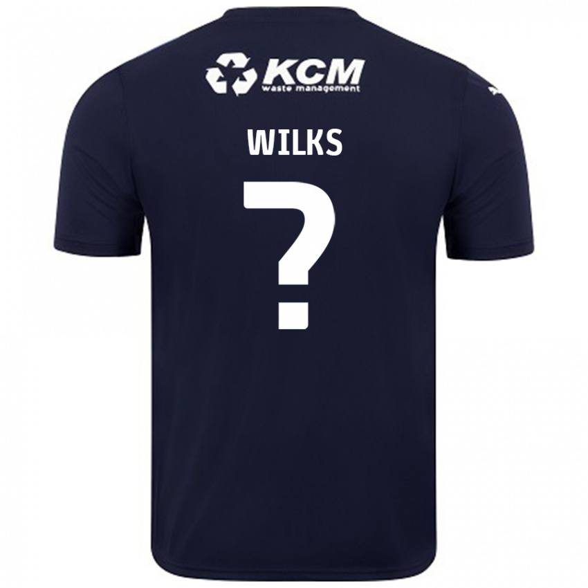 Niño Camiseta Mallik Wilks #0 Azul Marino 2ª Equipación 2024/25 La Camisa Chile