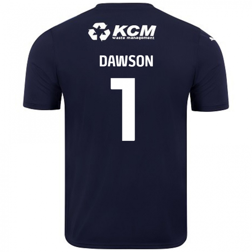 Niño Camiseta Cameron Dawson #1 Azul Marino 2ª Equipación 2024/25 La Camisa Chile