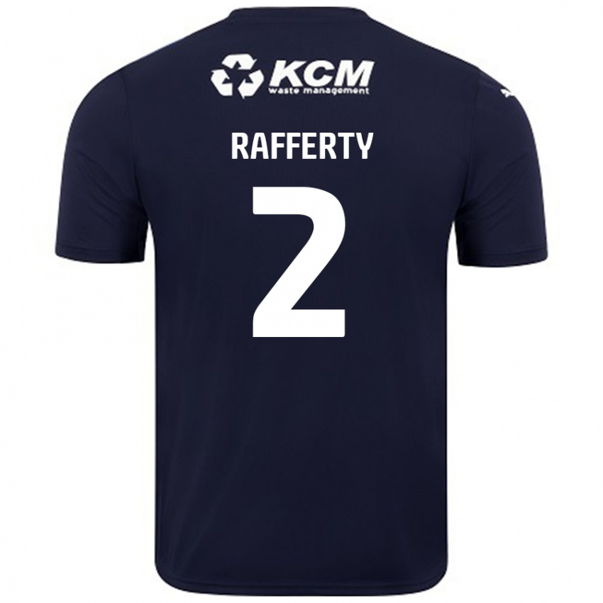 Niño Camiseta Joe Rafferty #2 Azul Marino 2ª Equipación 2024/25 La Camisa Chile