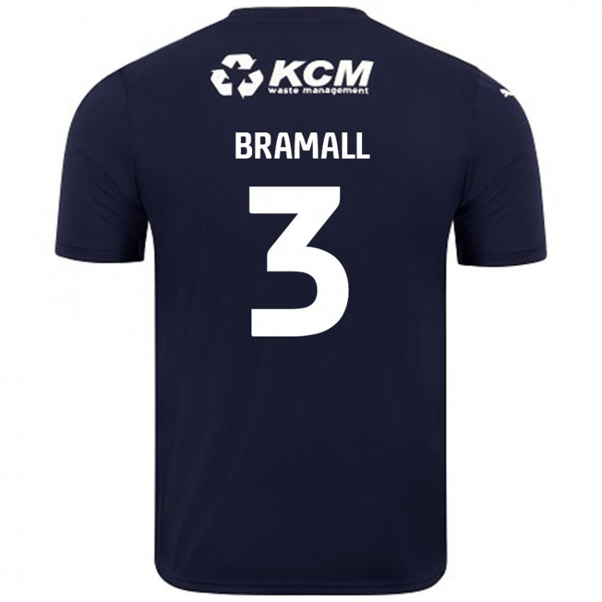 Niño Camiseta Cohen Bramall #3 Azul Marino 2ª Equipación 2024/25 La Camisa Chile