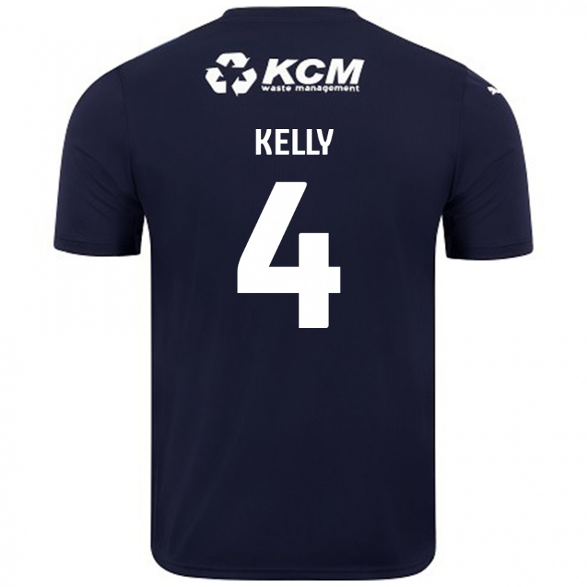 Niño Camiseta Liam Kelly #4 Azul Marino 2ª Equipación 2024/25 La Camisa Chile