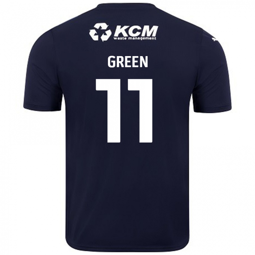 Niño Camiseta Andre Green #11 Azul Marino 2ª Equipación 2024/25 La Camisa Chile