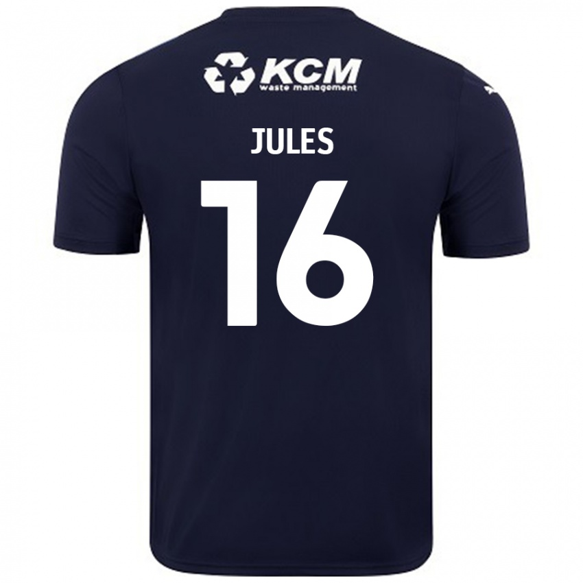 Niño Camiseta Zak Jules #16 Azul Marino 2ª Equipación 2024/25 La Camisa Chile