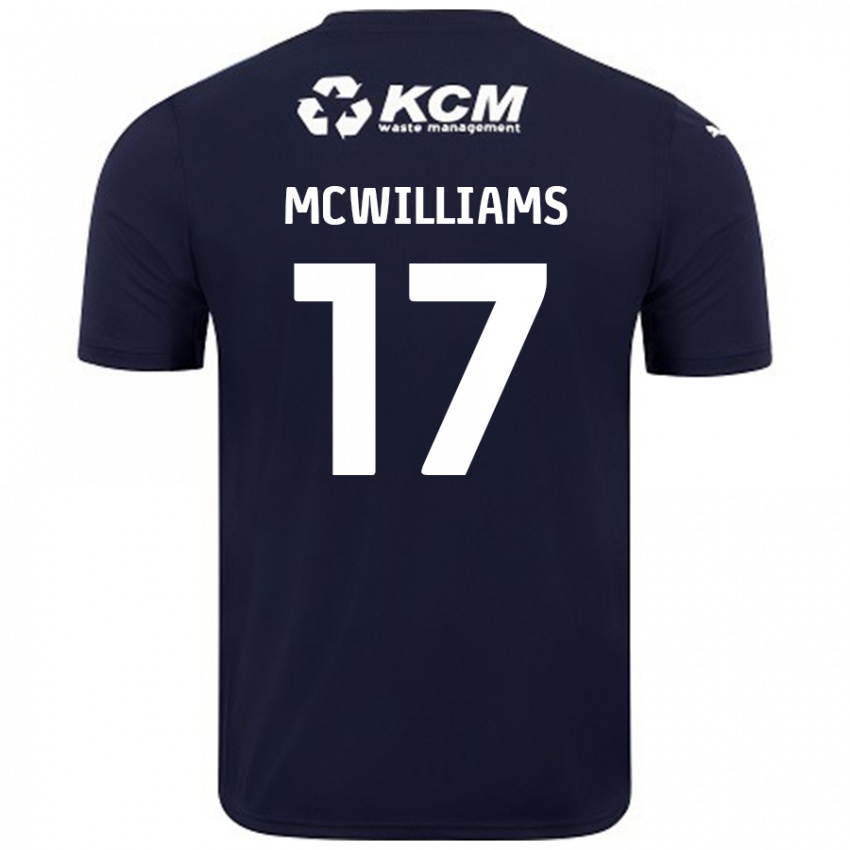 Niño Camiseta Shaun Mcwilliams #17 Azul Marino 2ª Equipación 2024/25 La Camisa Chile