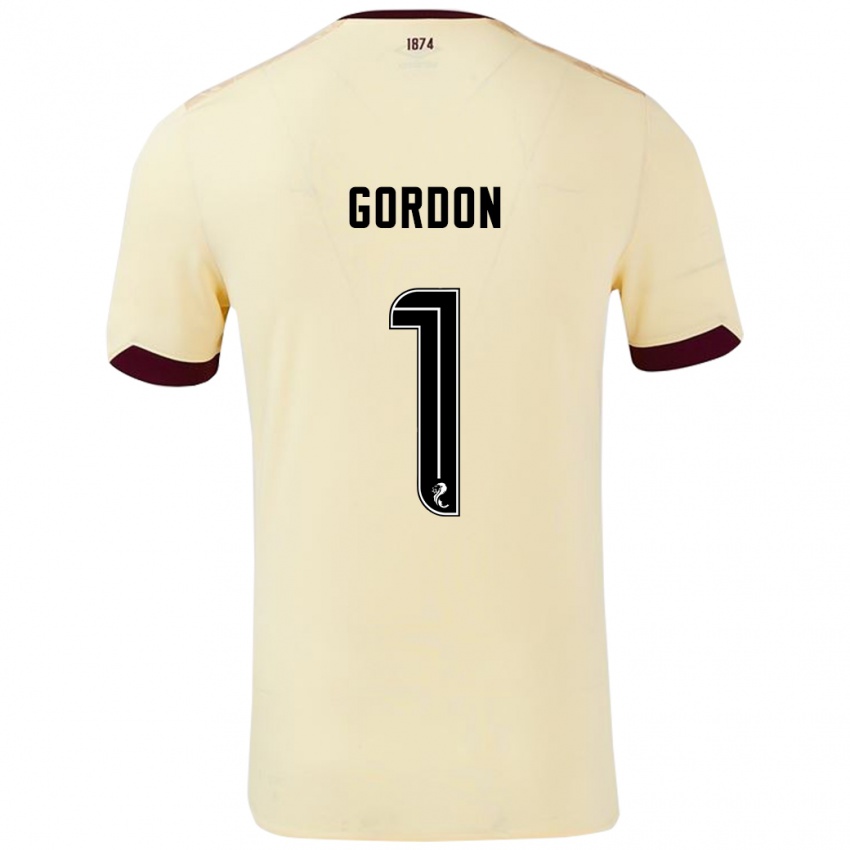 Niño Camiseta Craig Gordon #1 Crema Burdeos 2ª Equipación 2024/25 La Camisa Chile