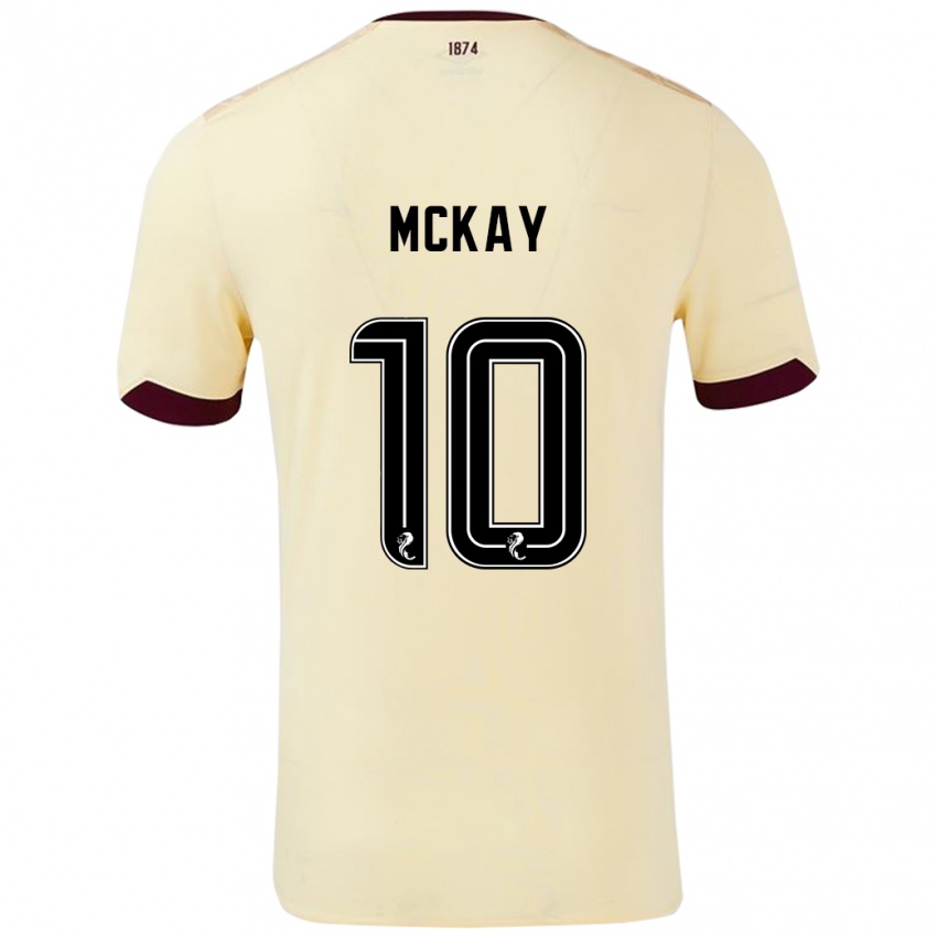 Niño Camiseta Barrie Mckay #10 Crema Burdeos 2ª Equipación 2024/25 La Camisa Chile