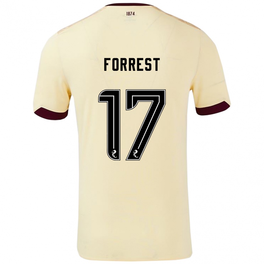 Niño Camiseta Alan Forrest #17 Crema Burdeos 2ª Equipación 2024/25 La Camisa Chile