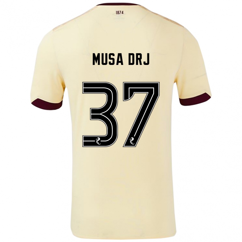 Niño Camiseta Musa Drammeh #37 Crema Burdeos 2ª Equipación 2024/25 La Camisa Chile