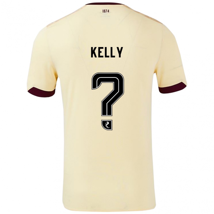 Niño Camiseta Ryan Kelly #0 Crema Burdeos 2ª Equipación 2024/25 La Camisa Chile