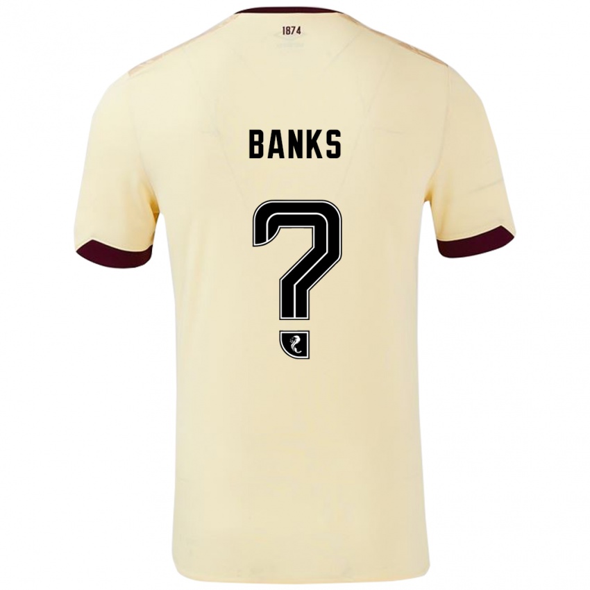 Niño Camiseta Euan Banks #0 Crema Burdeos 2ª Equipación 2024/25 La Camisa Chile