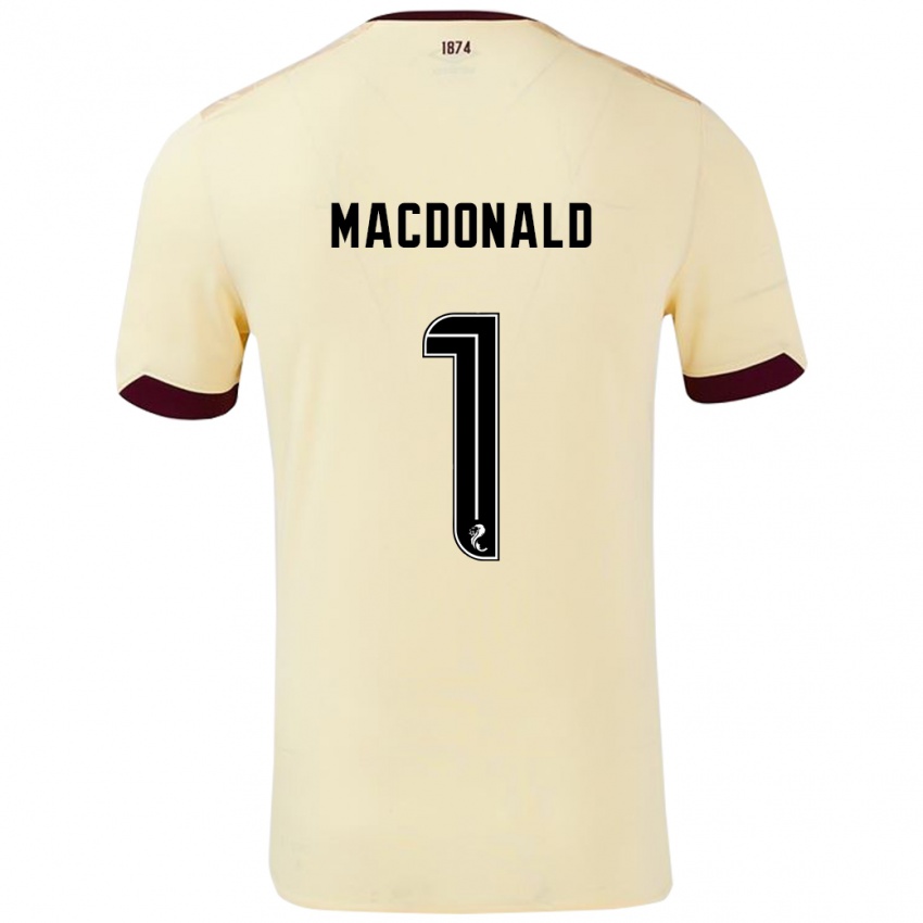 Niño Camiseta Jamie Macdonald #1 Crema Burdeos 2ª Equipación 2024/25 La Camisa Chile