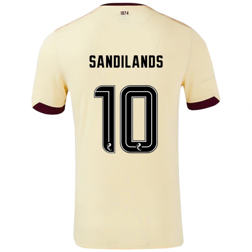 Niño Camiseta Callum Sandilands #10 Crema Burdeos 2ª Equipación 2024/25 La Camisa Chile