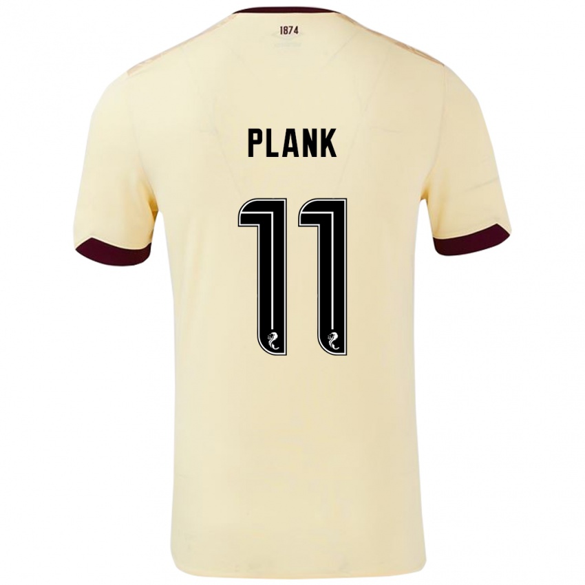 Niño Camiseta Dom Plank #11 Crema Burdeos 2ª Equipación 2024/25 La Camisa Chile