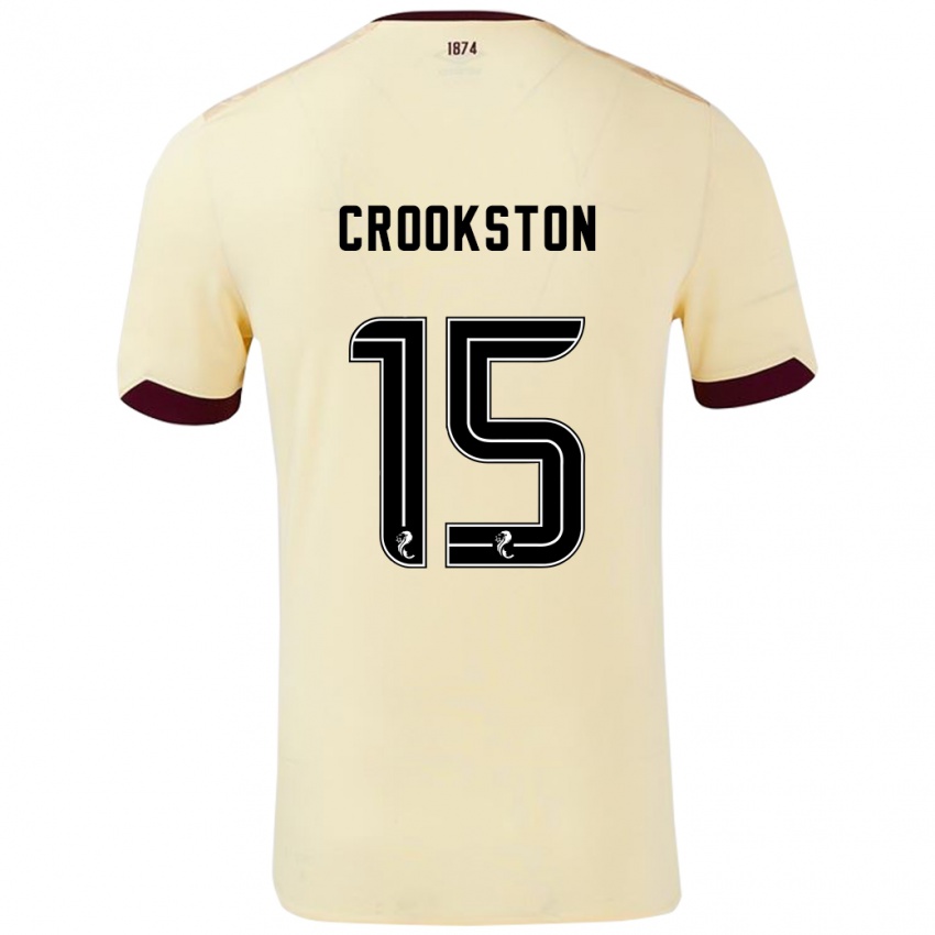 Niño Camiseta Gregor Crookston #15 Crema Burdeos 2ª Equipación 2024/25 La Camisa Chile