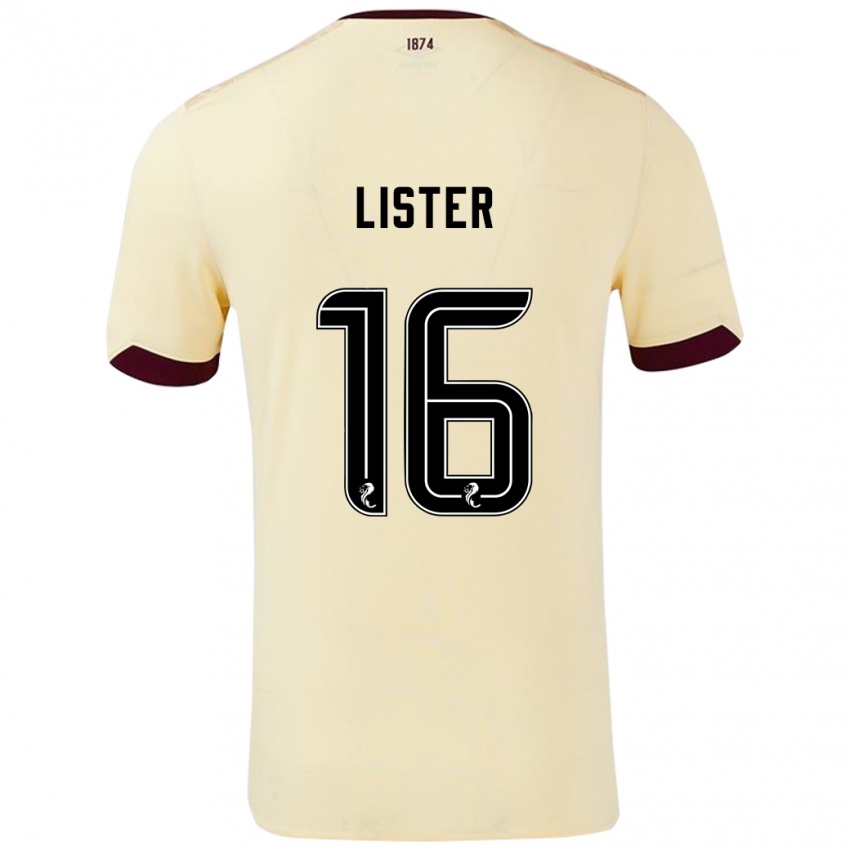 Niño Camiseta Henry Lister #16 Crema Burdeos 2ª Equipación 2024/25 La Camisa Chile