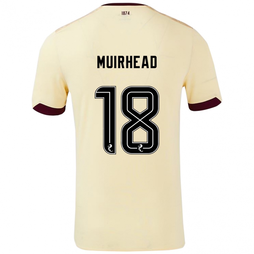 Niño Camiseta Owen Muirhead #18 Crema Burdeos 2ª Equipación 2024/25 La Camisa Chile