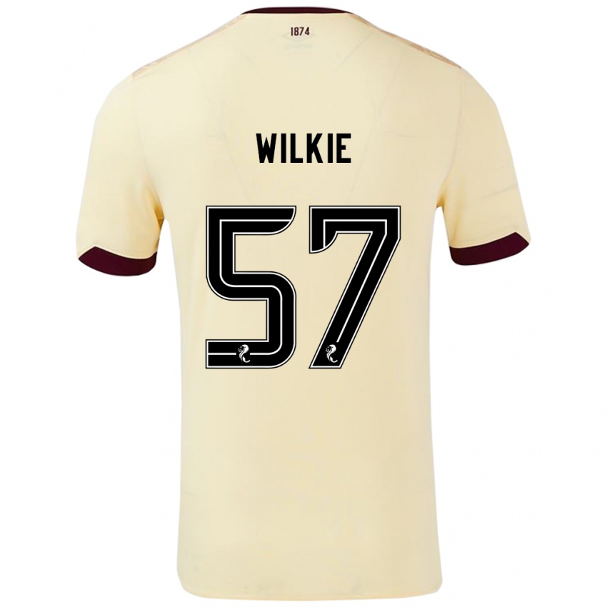 Niño Camiseta Coupar Wilkie #57 Crema Burdeos 2ª Equipación 2024/25 La Camisa Chile