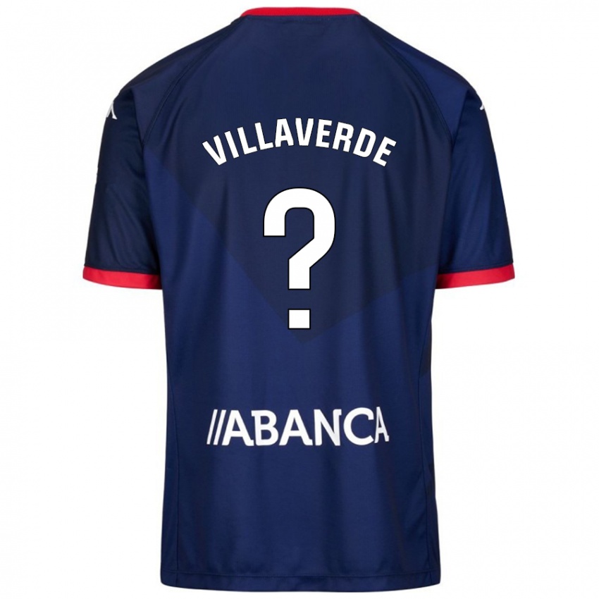 Niño Camiseta Hugo Villaverde #0 Azul Marino 2ª Equipación 2024/25 La Camisa Chile