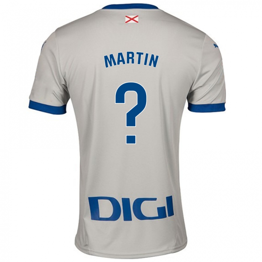 Niño Camiseta Carlos Martin #0 Gris Claro 2ª Equipación 2024/25 La Camisa Chile