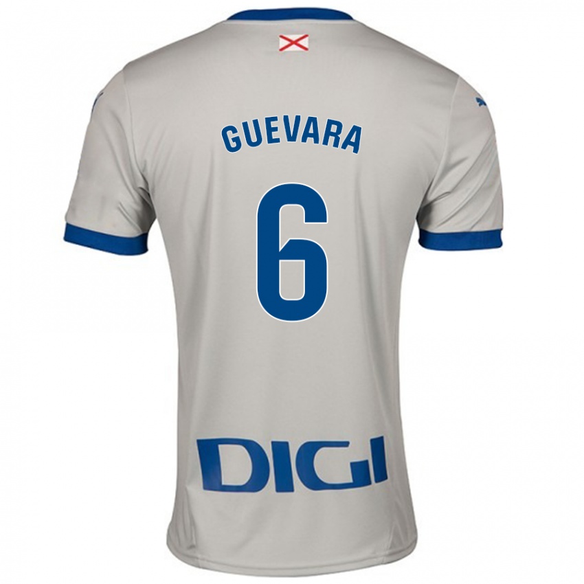 Niño Camiseta Ander Guevara #6 Gris Claro 2ª Equipación 2024/25 La Camisa Chile