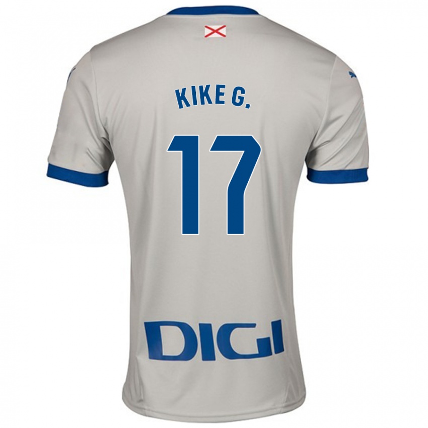 Niño Camiseta Kike García #17 Gris Claro 2ª Equipación 2024/25 La Camisa Chile