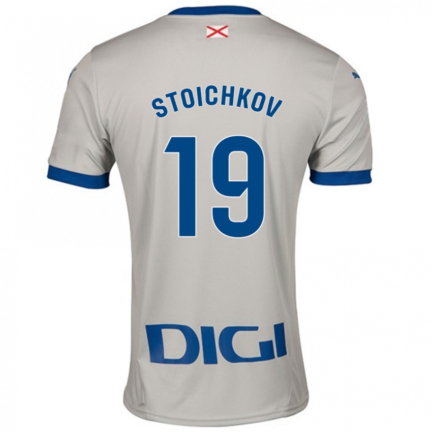 Niño Camiseta Stoichkov #19 Gris Claro 2ª Equipación 2024/25 La Camisa Chile