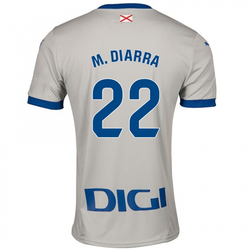 Niño Camiseta Moussa Diarra #22 Gris Claro 2ª Equipación 2024/25 La Camisa Chile