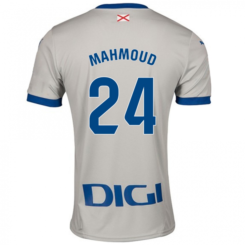 Niño Camiseta Abdallahi Mahmoud #24 Gris Claro 2ª Equipación 2024/25 La Camisa Chile