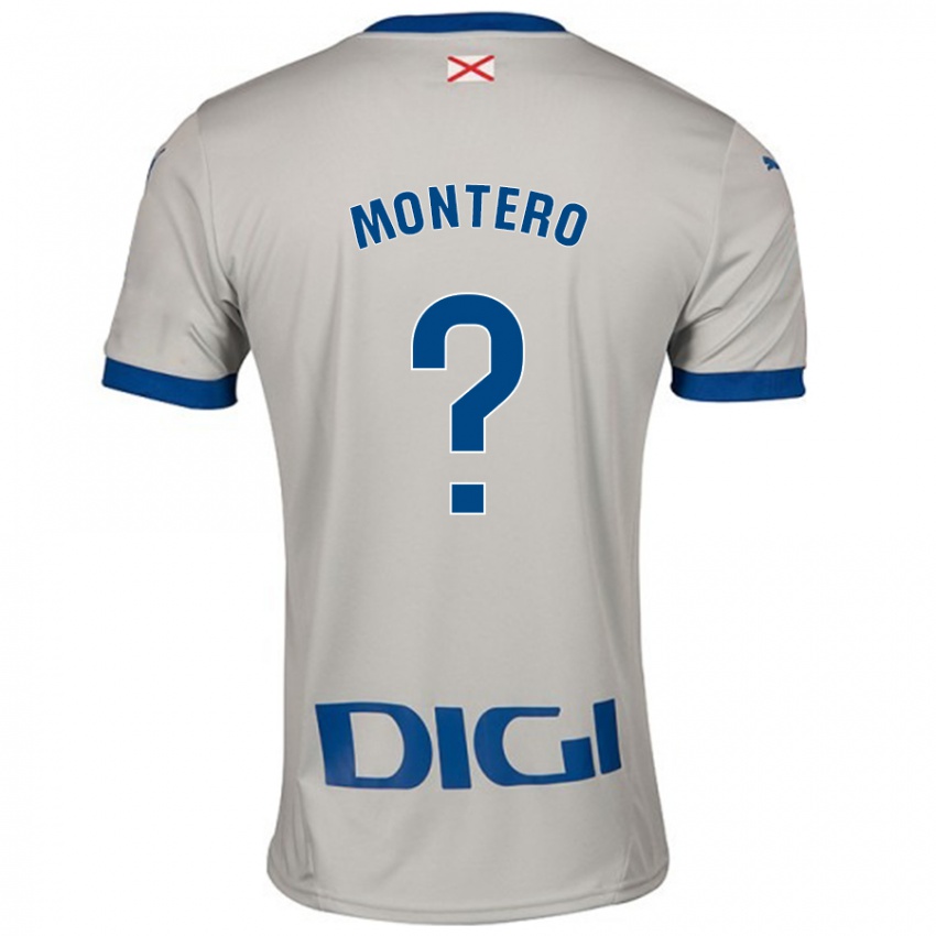 Niño Camiseta Rubén Montero #0 Gris Claro 2ª Equipación 2024/25 La Camisa Chile