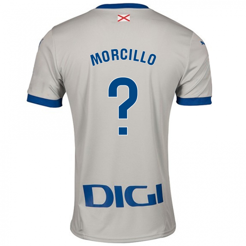 Niño Camiseta Diego Morcillo #0 Gris Claro 2ª Equipación 2024/25 La Camisa Chile