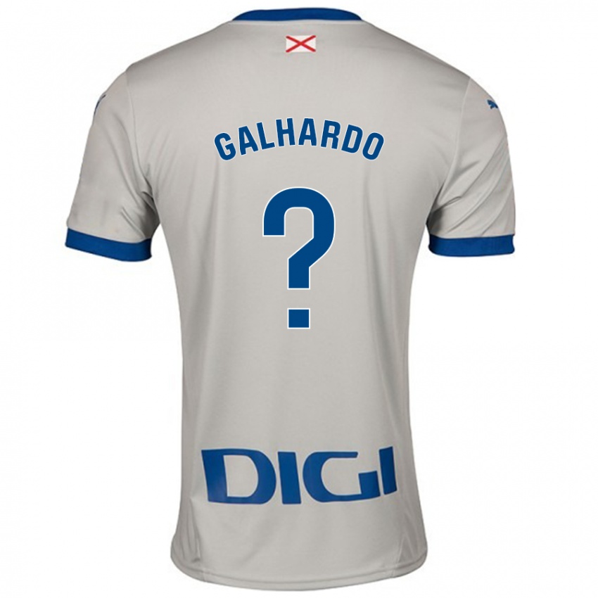 Niño Camiseta Tiago Galhardo #0 Gris Claro 2ª Equipación 2024/25 La Camisa Chile