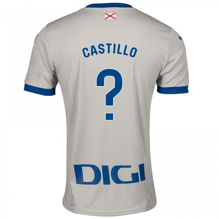 Niño Camiseta Adrián Castillo #0 Gris Claro 2ª Equipación 2024/25 La Camisa Chile