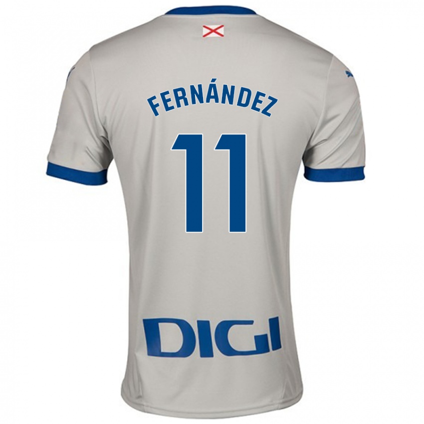 Niño Camiseta Imanol Fernández #11 Gris Claro 2ª Equipación 2024/25 La Camisa Chile