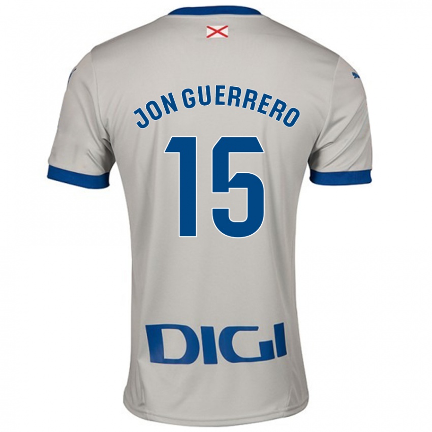 Niño Camiseta Julen Jon Guerrero #15 Gris Claro 2ª Equipación 2024/25 La Camisa Chile