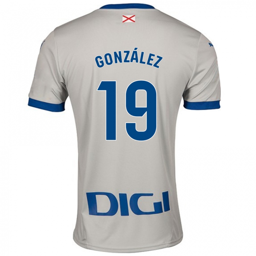 Niño Camiseta Aimar González #19 Gris Claro 2ª Equipación 2024/25 La Camisa Chile