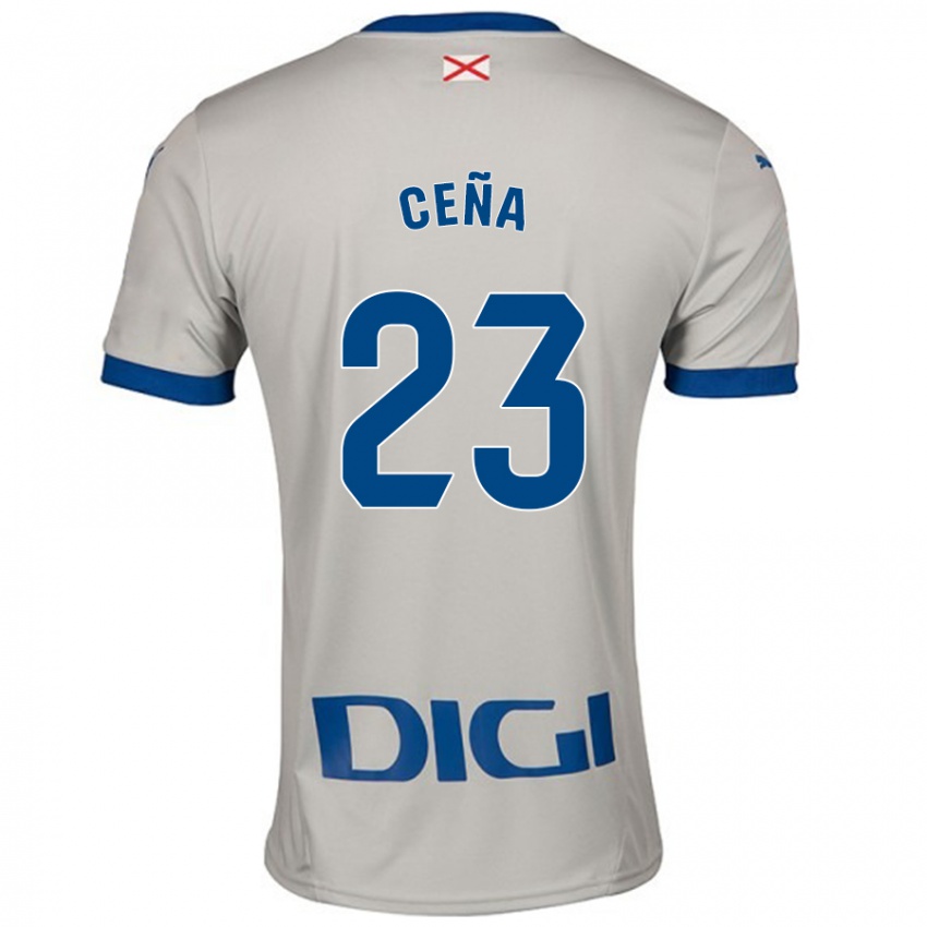 Niño Camiseta Marcos Ceña #23 Gris Claro 2ª Equipación 2024/25 La Camisa Chile