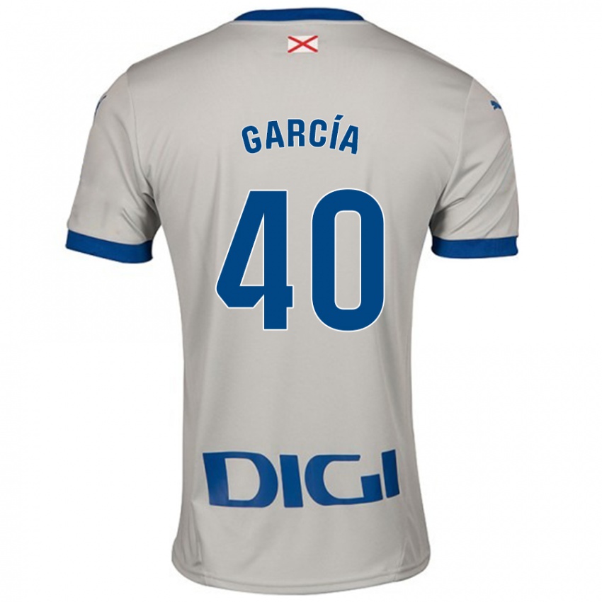 Niño Camiseta Álvaro García #40 Gris Claro 2ª Equipación 2024/25 La Camisa Chile