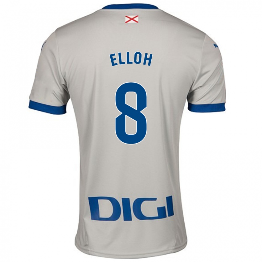 Niño Camiseta Rebecca Elloh #8 Gris Claro 2ª Equipación 2024/25 La Camisa Chile