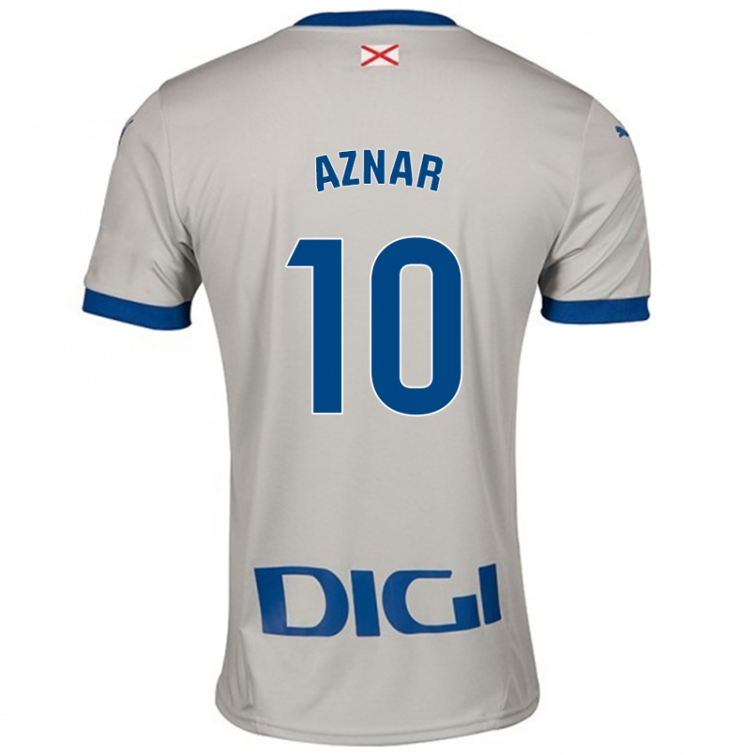 Niño Camiseta Alba Aznar #10 Gris Claro 2ª Equipación 2024/25 La Camisa Chile