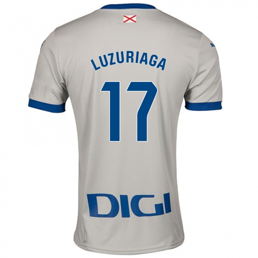 Niño Camiseta Judith Luzuriaga #17 Gris Claro 2ª Equipación 2024/25 La Camisa Chile