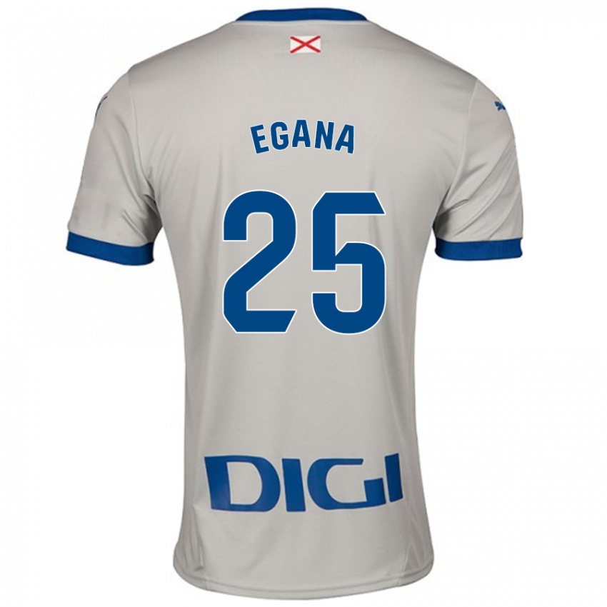 Niño Camiseta Eider Egaña #25 Gris Claro 2ª Equipación 2024/25 La Camisa Chile