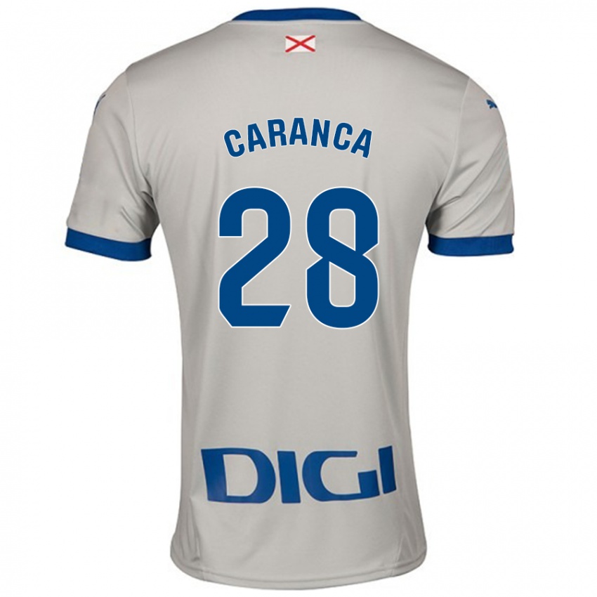 Niño Camiseta Sara Caranca #28 Gris Claro 2ª Equipación 2024/25 La Camisa Chile