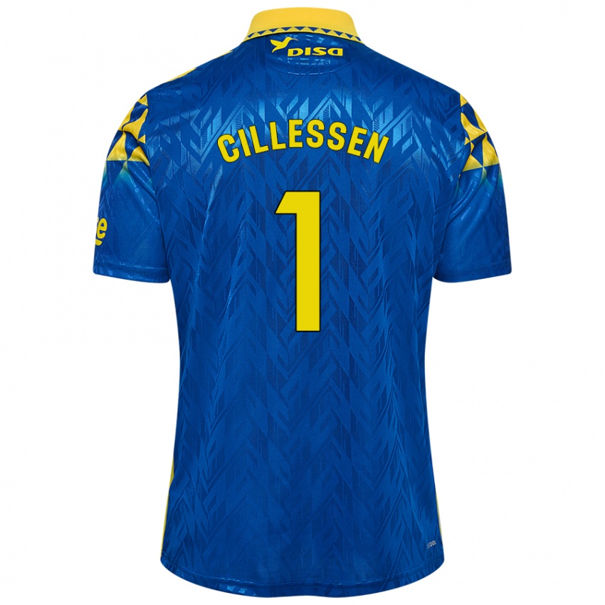 Niño Camiseta Jasper Cillessen #1 Azul Amarillo 2ª Equipación 2024/25 La Camisa Chile