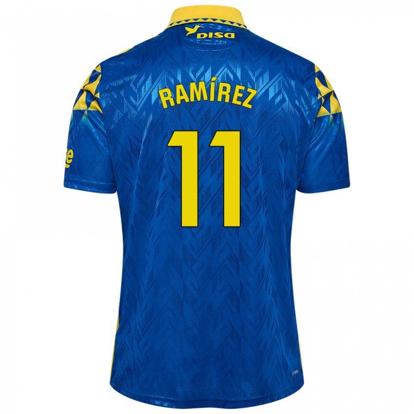 Niño Camiseta Benito Ramírez #11 Azul Amarillo 2ª Equipación 2024/25 La Camisa Chile