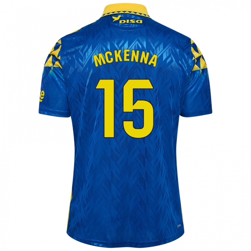 Niño Camiseta Scott Mckenna #15 Azul Amarillo 2ª Equipación 2024/25 La Camisa Chile