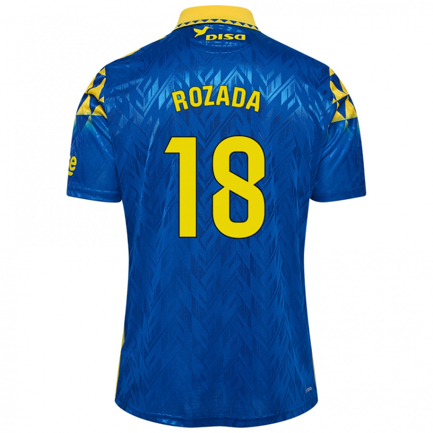 Niño Camiseta Viti Rozada #18 Azul Amarillo 2ª Equipación 2024/25 La Camisa Chile