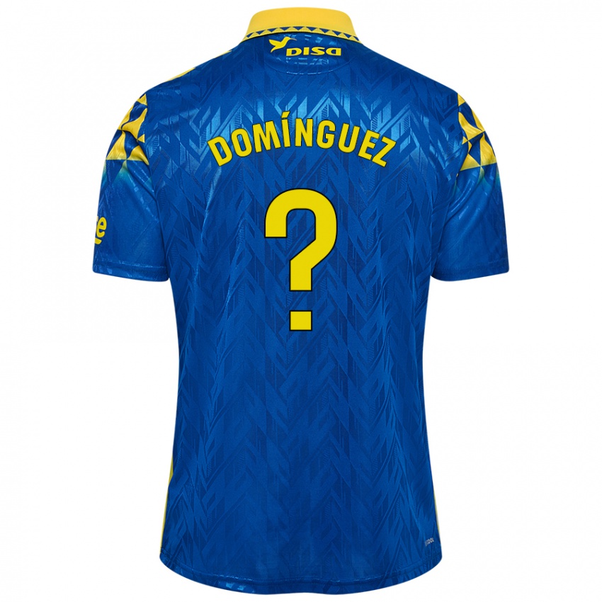 Niño Camiseta Carlos Domínguez #0 Azul Amarillo 2ª Equipación 2024/25 La Camisa Chile