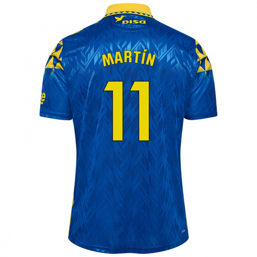 Niño Camiseta Diego Martín #11 Azul Amarillo 2ª Equipación 2024/25 La Camisa Chile