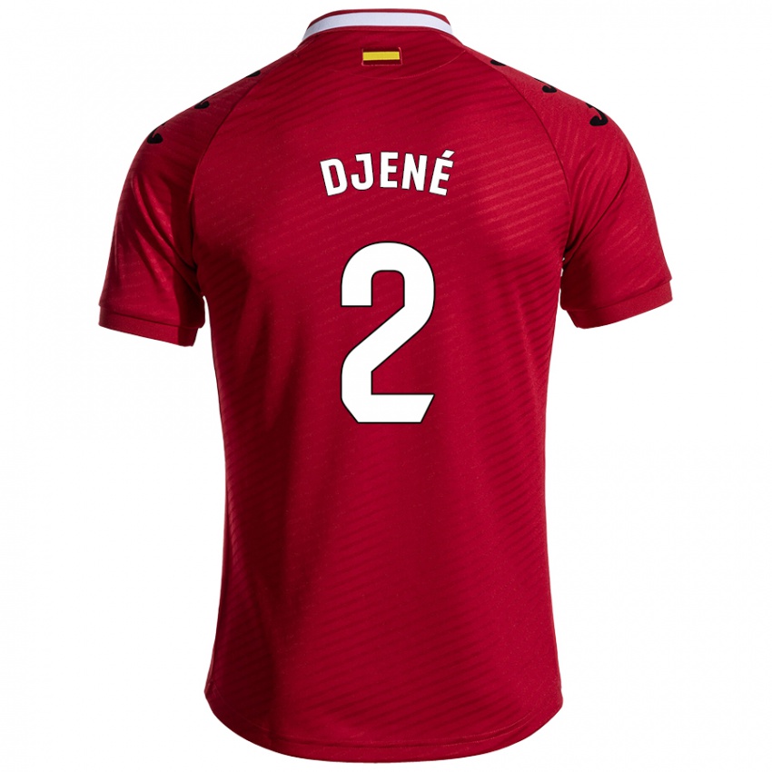 Niño Camiseta Djené #2 Rojo Oscuro 2ª Equipación 2024/25 La Camisa Chile