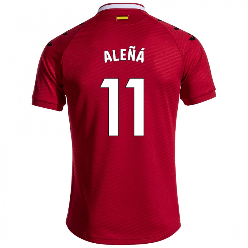 Niño Camiseta Carles Aleñá #11 Rojo Oscuro 2ª Equipación 2024/25 La Camisa Chile